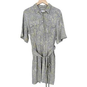 Equipment Femme Axelle Belted Shirt Dress Sz 10
